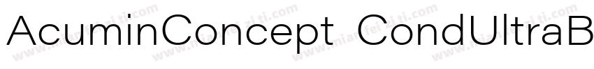 AcuminConcept CondUltraBlack字体转换